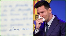 Şerveţelul pe care Lionel Messi a semnat primul său contract cu FC Barcelona, scos la licitație. Care este prețul de pornire
